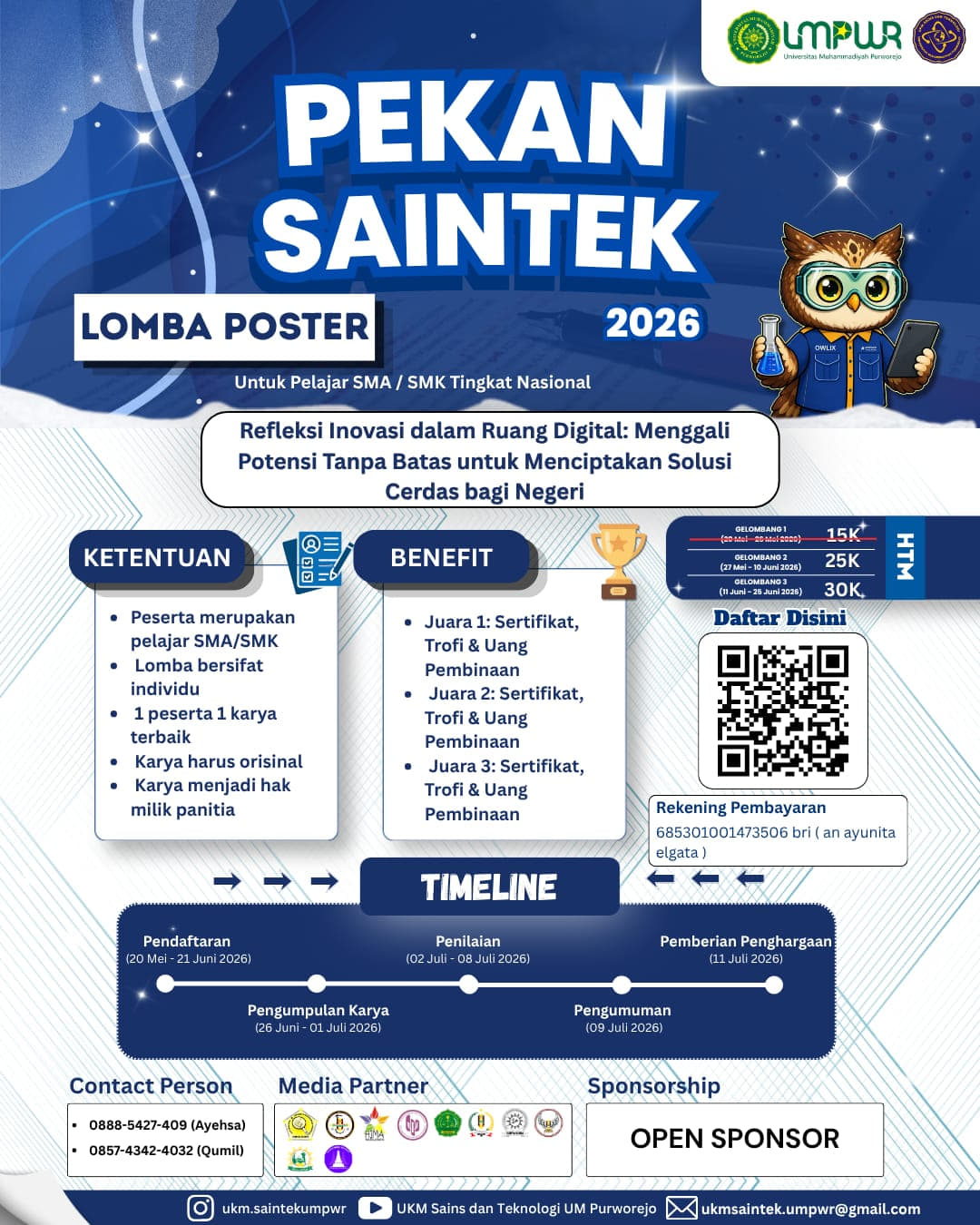Lomba Poster Nasional Pekan Saintek 2026 - Poster 2